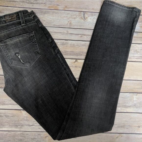 Paige Jeans Gray distressed straight leg Skyline size 25 - Picture 3 of 8